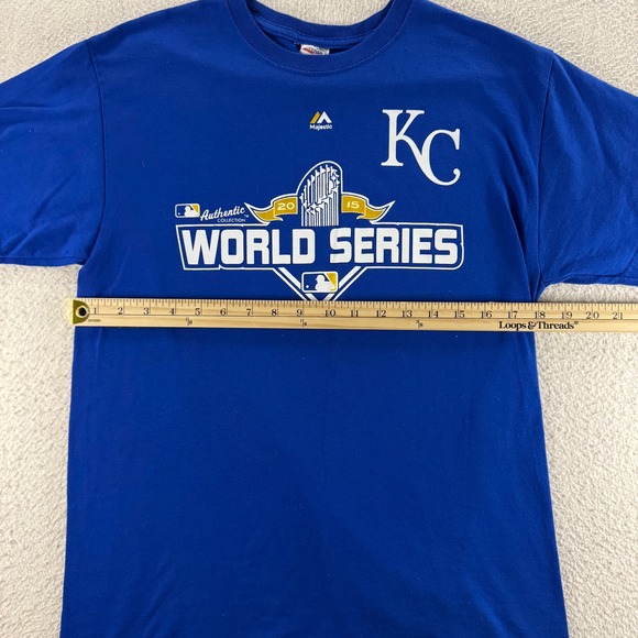 Majestic Kansas City Royals 2015 World Series Authentic Collection TShirt Mens M - Picture 7 of 8